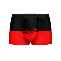 Трусы-боксеры мужские АлисА: Черный & Красный, цвет: 3D-принт