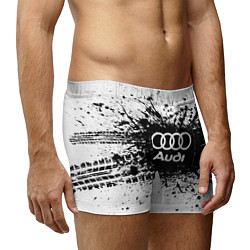 Трусы-боксеры мужские Audi: Black Spray, цвет: 3D-принт — фото 2