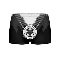 Трусы-боксеры мужские FC Leicester City: Black Style, цвет: 3D-принт