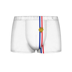 Трусы-боксеры мужские Франция: лента с гербом, цвет: 3D-принт
