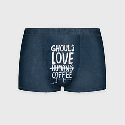 Трусы-боксеры мужские Ghouls Love Coffee, цвет: 3D-принт