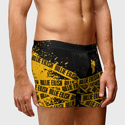 Трусы-боксеры мужские BILLIE EILISH: Yellow & Black Tape, цвет: 3D-принт — фото 2