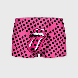 Трусы-боксеры мужские Rolling stones pink logo, цвет: 3D-принт