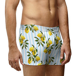 Трусы-боксеры мужские Лимоны, цвет: 3D-принт — фото 2