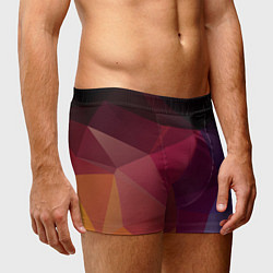 Трусы-боксеры мужские Полигональный фон, цвет: 3D-принт — фото 2