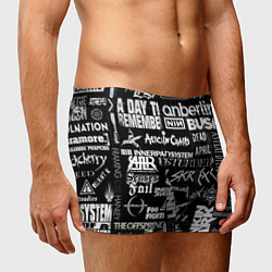 Трусы-боксеры мужские Рок группы, цвет: 3D-принт — фото 2