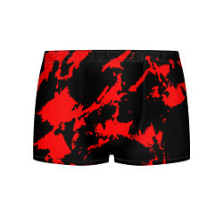 Трусы-боксеры мужские Красный на черном, цвет: 3D-принт