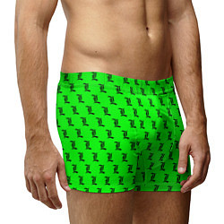 Трусы-боксеры мужские Эл паттерн зеленый, цвет: 3D-принт — фото 2