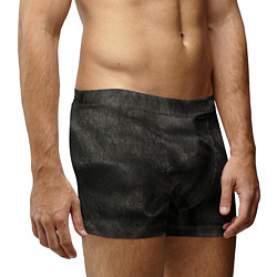 Трусы-боксеры мужские Черная кожа, цвет: 3D-принт — фото 2