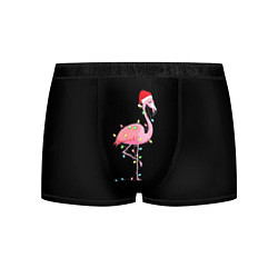 Трусы-боксеры мужские Новогодний Фламинго, цвет: 3D-принт