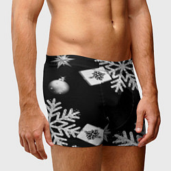 Трусы-боксеры мужские Снежинки, цвет: 3D-принт — фото 2