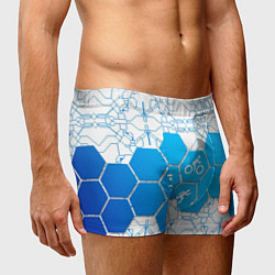 Трусы-боксеры мужские Плыви, Крути, Беги, цвет: 3D-принт — фото 2