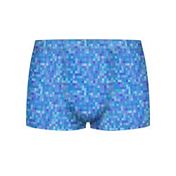 Трусы-боксеры мужские Голубая пиксель абстракция, цвет: 3D-принт