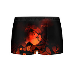 Трусы-боксеры мужские Красная луна на Хэллоуин, цвет: 3D-принт