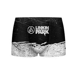 Трусы-боксеры мужские Линкин Парк Лого Рок ЧБ Linkin Park Rock, цвет: 3D-принт