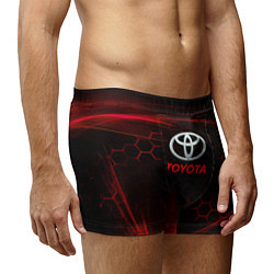 Трусы-боксеры мужские Toyota Неоновые соты, цвет: 3D-принт — фото 2