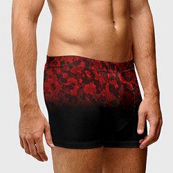 Трусы-боксеры мужские BLACK RED CAMO RED MILLITARY, цвет: 3D-принт — фото 2