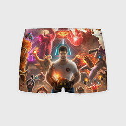 Трусы-боксеры мужские Serious Sam Игровые персонажи Босы, цвет: 3D-принт