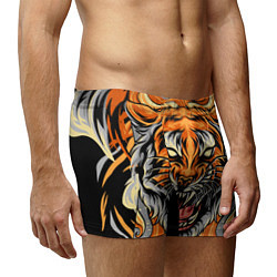 Трусы-боксеры мужские Символ года тигр в гневе цвета 3D-принт — фото 2