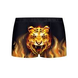 Трусы-боксеры мужские Тигр В Пламени, цвет: 3D-принт