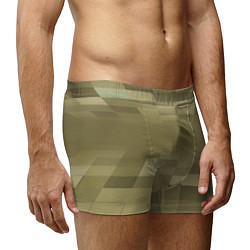 Трусы-боксеры мужские Пиксельный военный фон, цвет: 3D-принт — фото 2