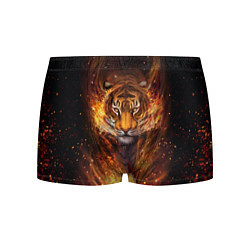 Трусы-боксеры мужские Огненный тигр Сила огня, цвет: 3D-принт