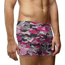 Трусы-боксеры мужские Розовый именной камуфляж Женя, цвет: 3D-принт — фото 2