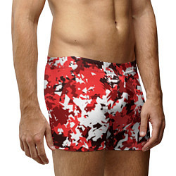 Трусы-боксеры мужские Красно-белый камуфляж, цвет: 3D-принт — фото 2