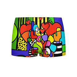 Трусы-боксеры мужские Romero Britto - love you, цвет: 3D-принт