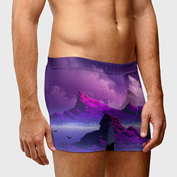 Трусы-боксеры мужские Горы Закат Аниме, цвет: 3D-принт — фото 2