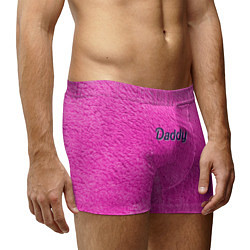 Трусы-боксеры мужские Daddy pink, цвет: 3D-принт — фото 2