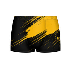 Трусы-боксеры мужские Black and yellow grunge, цвет: 3D-принт