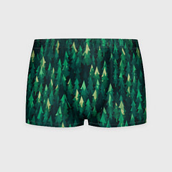 Трусы-боксеры мужские Еловый лес spruce forest, цвет: 3D-принт