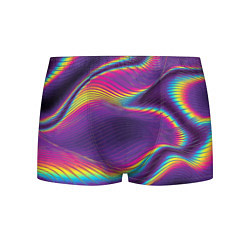 Трусы-боксеры мужские Neon fashion pattern Wave, цвет: 3D-принт