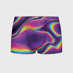 Трусы-боксеры мужские Neon fashion pattern Wave, цвет: 3D-принт