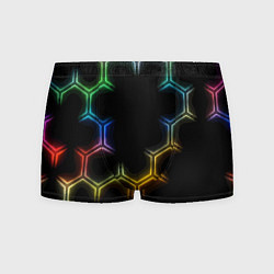 Трусы-боксеры мужские Геометрический узор Neon, цвет: 3D-принт