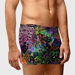 Трусы-боксеры мужские Абстрактный узор Vanguard Fashion Неон, цвет: 3D-принт — фото 2