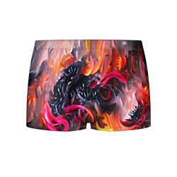 Трусы-боксеры мужские Уроборос в огне, цвет: 3D-принт