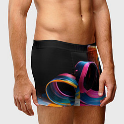 Трусы-боксеры мужские Разноцветный мазки краски Абстракция Multicolored, цвет: 3D-принт — фото 2