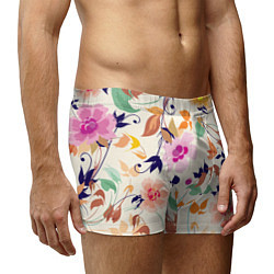 Трусы-боксеры мужские Summer floral pattern, цвет: 3D-принт — фото 2