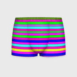 Трусы-боксеры мужские Multicolored neon bright stripes, цвет: 3D-принт