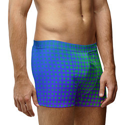 Трусы-боксеры мужские Blue Green gradient, цвет: 3D-принт — фото 2