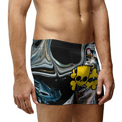 Трусы-боксеры мужские Череп Барта Симпсона!, цвет: 3D-принт — фото 2