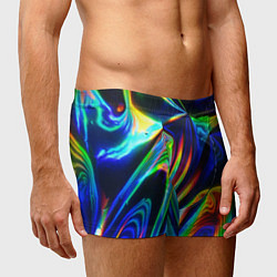 Трусы-боксеры мужские Волнообразные абстрактные линии, цвет: 3D-принт — фото 2