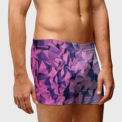 Трусы-боксеры мужские Полигональная скальная текстура, цвет: 3D-принт — фото 2