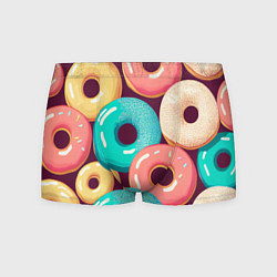 Трусы-боксеры мужские Пончики и только пончики, цвет: 3D-принт