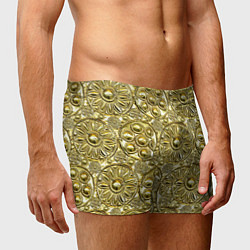 Трусы-боксеры мужские Золотая чеканка - текстура, цвет: 3D-принт — фото 2