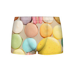 Трусы-боксеры мужские Разноцветные пирожные Макарон, цвет: 3D-принт