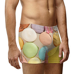 Трусы-боксеры мужские Разноцветные пирожные Макарон, цвет: 3D-принт — фото 2