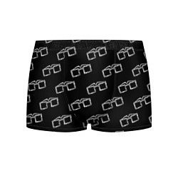 Трусы-боксеры мужские Модные очки черно-белый узор, цвет: 3D-принт